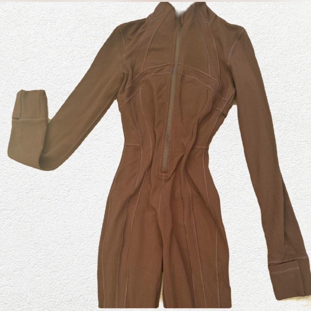 Lululemon Athletica espresso  Zip-Up Jumpsuit